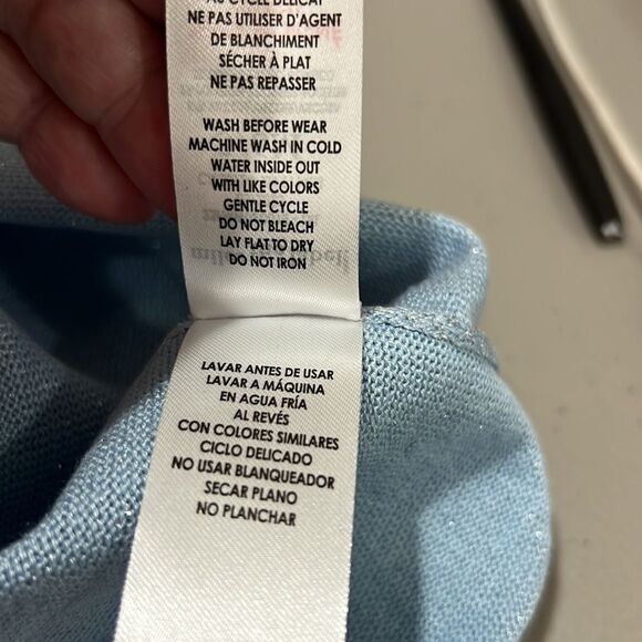 Miles the Label Metallic light blue sweater dress size 3-6 months NWT - Picture 15 of 15